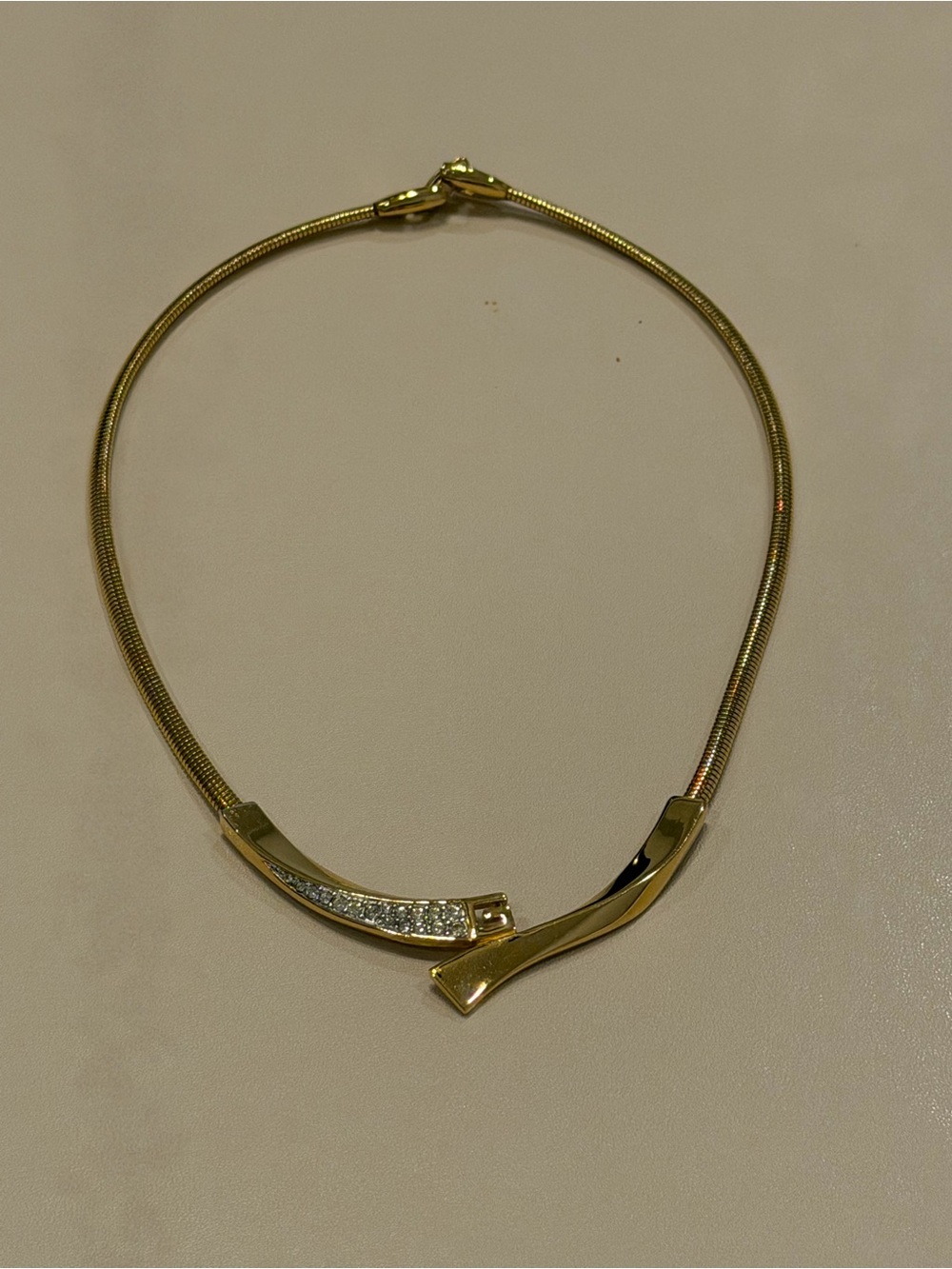 Givenchy Gold-Tone Crystal Accent Necklace